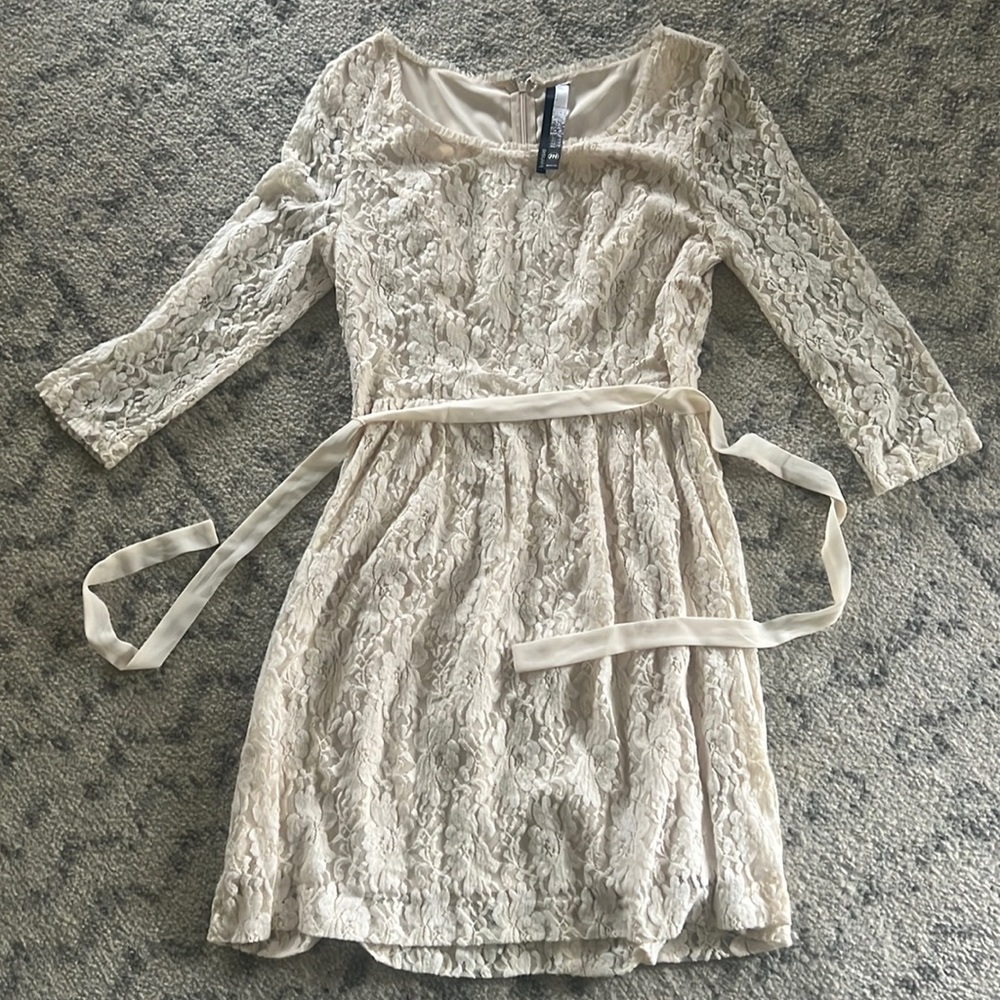 Cream Lace Dress